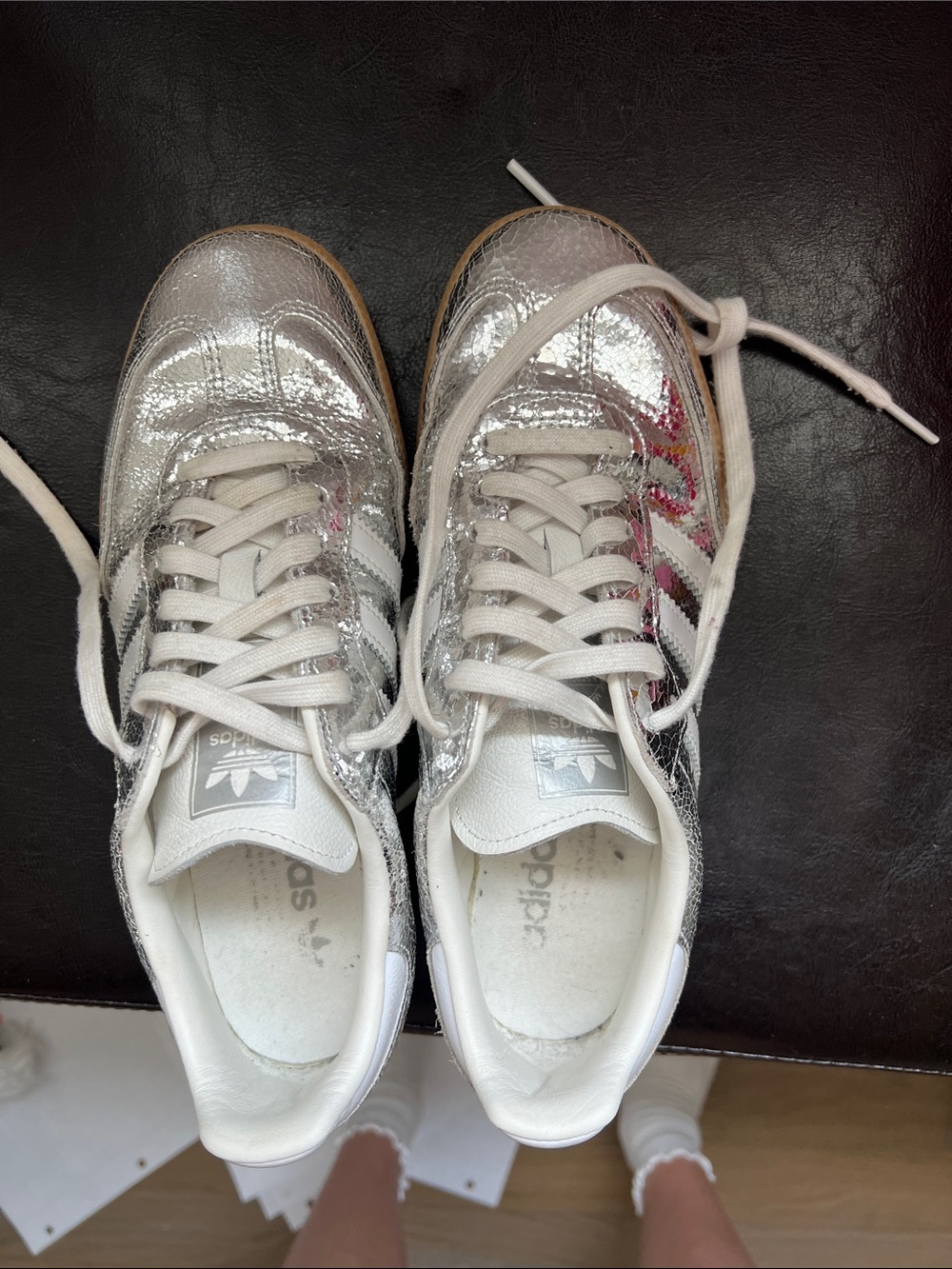 adidas metallic sambas 7.5
